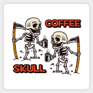 Coffee Skull Drink Sticker